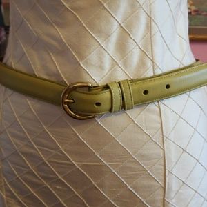 Authentic Coach Green Leather Belt